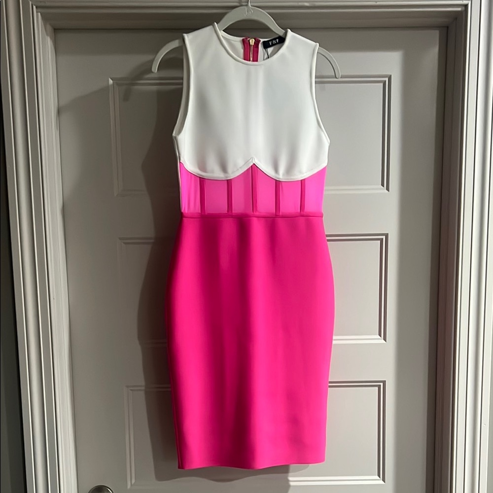Size large bodycon Pink and White Women's Dress